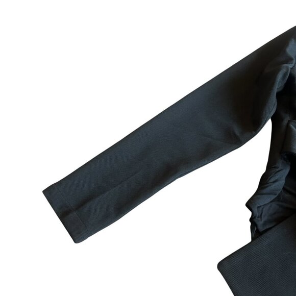 Bardot Anya Bodysuit Black Long Sleeve Knot Waist Deep Plunge Size 8 Medium - Picture 6 of 12